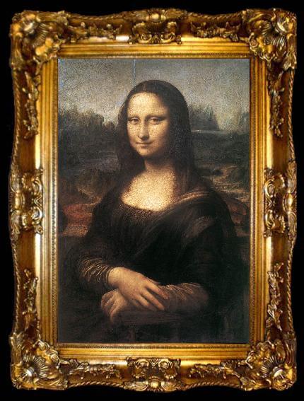framed  LEONARDO da Vinci Female head (La Scapigliata)  wt, ta009-2